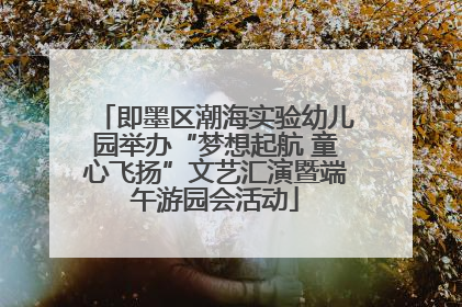 即墨区潮海实验幼儿园举办“梦想起航 童心飞扬”文艺汇演暨端午游园会活动