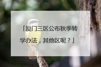 厦门三区公布秋季转学办法，其他区呢？