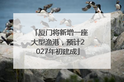厦门将新增一座大型渔港，预计2027年初建成