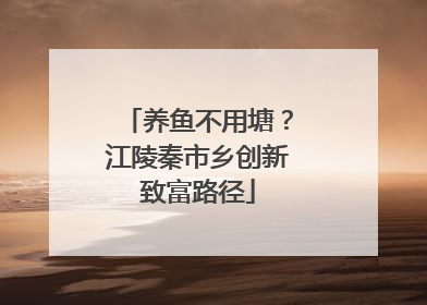 养鱼不用塘？江陵秦市乡创新致富路径