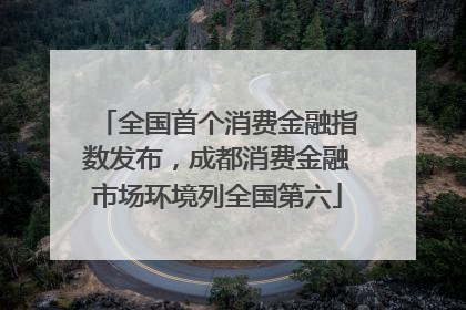 全国首个消费金融指数发布，成都消费金融市场环境列全国第六