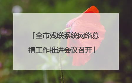 全市残联系统网络募捐工作推进会议召开