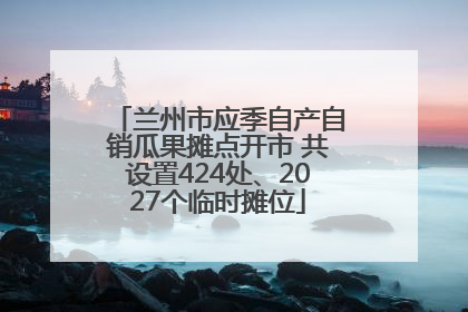 兰州市应季自产自销瓜果摊点开市 共设置424处、2027个临时摊位
