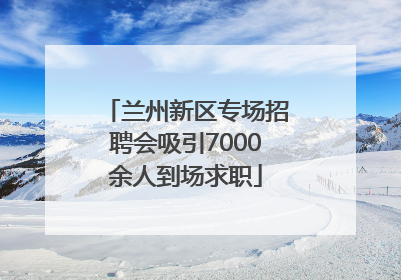 兰州新区专场招聘会吸引7000余人到场求职