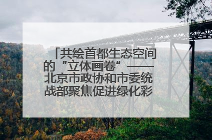 共绘首都生态空间的“立体画卷”——北京市政协和市委统战部聚焦促进绿化彩化美化生态空间建设联合协商议政