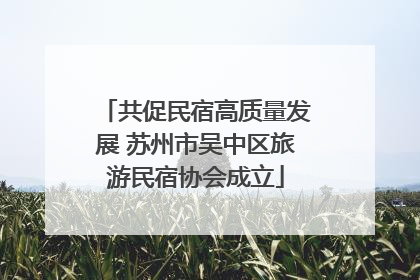 共促民宿高质量发展 苏州市吴中区旅游民宿协会成立