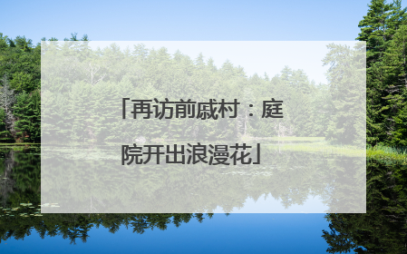 再访前戚村：庭院开出浪漫花