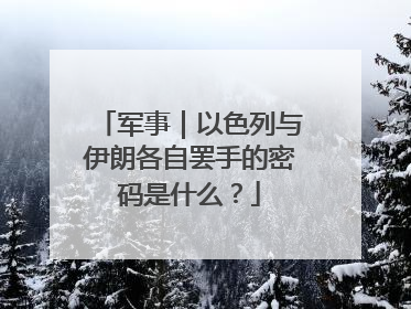 军事｜以色列与伊朗各自罢手的密码是什么？