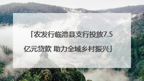 农发行临澧县支行投放7.5亿元贷款 助力全域乡村振兴