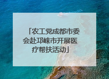 农工党成都市委会赴邛崃市开展医疗帮扶活动
