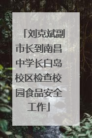 刘克斌副市长到南昌中学长白岛校区检查校园食品安全工作