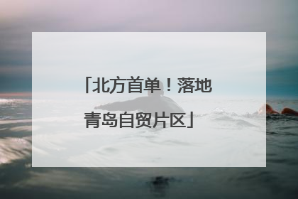 北方首单！落地青岛自贸片区