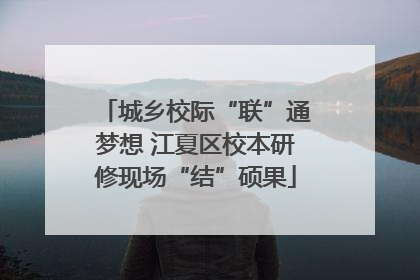 城乡校际“联”通梦想 江夏区校本研修现场“结”硕果