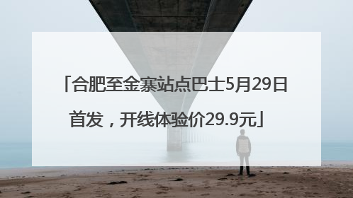 合肥至金寨站点巴士5月29日首发，开线体验价29.9元