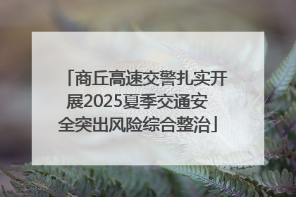 商丘高速交警扎实开展2025夏季交通安全突出风险综合整治