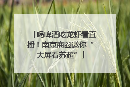喝啤酒吃龙虾看直播！南京商圈邀你“大屏看苏超”