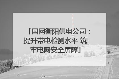 国网衡阳供电公司：提升带电检测水平 筑牢电网安全屏障