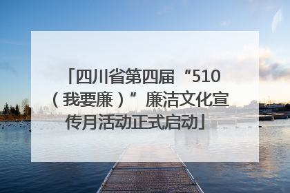 四川省第四届“510（我要廉）”廉洁文化宣传月活动正式启动
