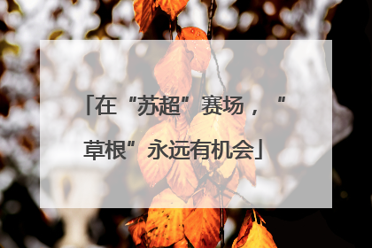 在“苏超”赛场，“草根”永远有机会