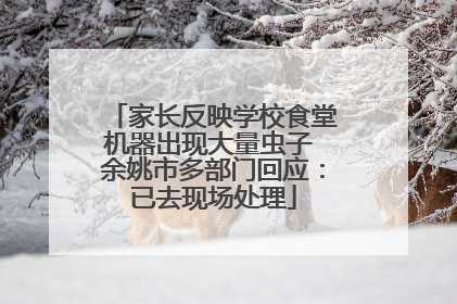 家长反映学校食堂机器出现大量虫子 余姚市多部门回应：已去现场处理