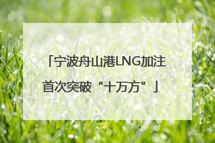宁波舟山港LNG加注首次突破“十万方”