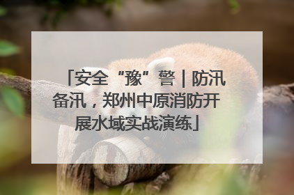 安全“豫”警｜防汛备汛，郑州中原消防开展水域实战演练