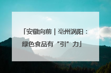 安徽向前｜亳州涡阳：绿色食品有“引”力