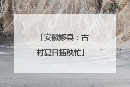 安徽黟县：古村夏日插秧忙