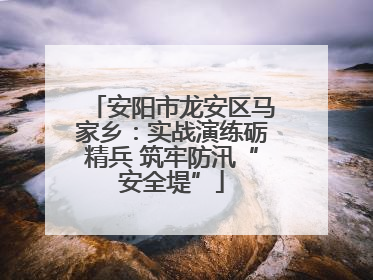 安阳市龙安区马家乡：实战演练砺精兵 筑牢防汛“安全堤”