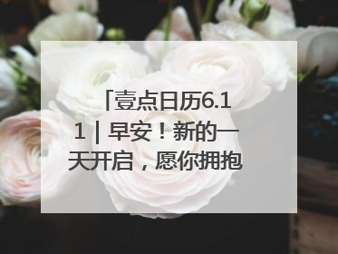 壹点日历6.11｜早安！新的一天开启，愿你拥抱希望，追逐梦想