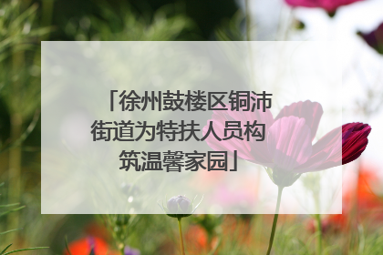 徐州鼓楼区铜沛街道为特扶人员构筑温馨家园