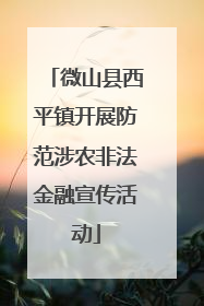 微山县西平镇开展防范涉农非法金融宣传活动