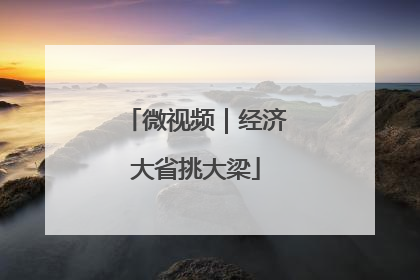 微视频｜经济大省挑大梁
