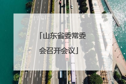 山东省委常委会召开会议