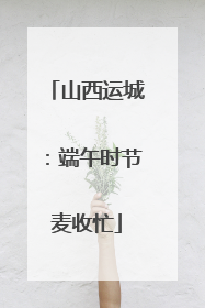 山西运城：端午时节麦收忙