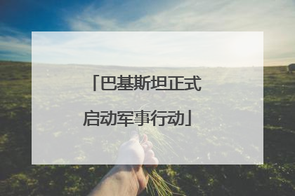 巴基斯坦正式启动军事行动