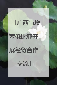 广西与埃塞俄比亚开展经贸合作交流