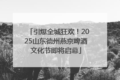 引爆全城狂欢！2025山东德州燕京啤酒文化节即将启幕