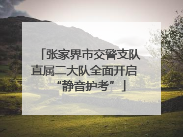 张家界市交警支队直属二大队全面开启“静音护考”