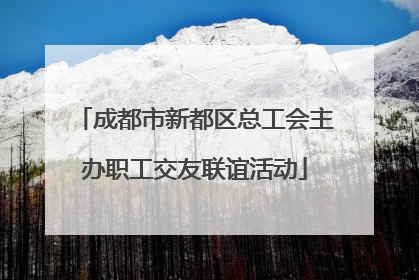 成都市新都区总工会主办职工交友联谊活动