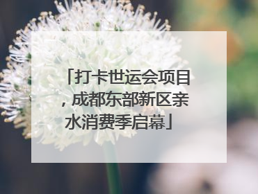 打卡世运会项目，成都东部新区亲水消费季启幕