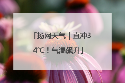 扬网天气｜直冲34℃！气温飙升
