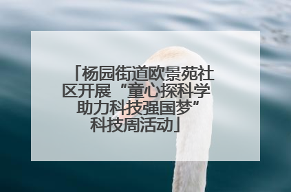 杨园街道欧景苑社区开展“童心探科学 助力科技强国梦”科技周活动