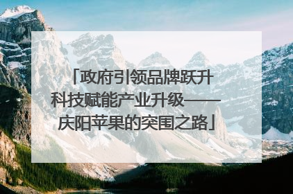 政府引领品牌跃升 科技赋能产业升级——庆阳苹果的突围之路