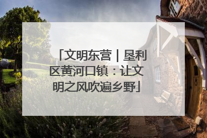文明东营｜垦利区黄河口镇：让文明之风吹遍乡野