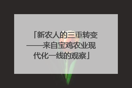 新农人的三重转变——来自宝鸡农业现代化一线的观察