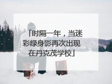 时隔一年，当迷彩绿身影再次出现在丹克茂学校