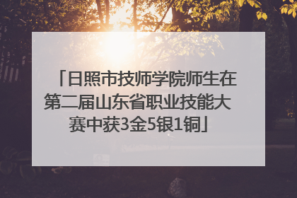 日照市技师学院师生在第二届山东省职业技能大赛中获3金5银1铜