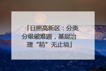 日照高新区：分类分级破难题，基层治理“精”无止境
