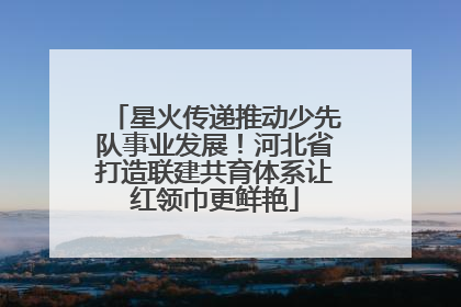星火传递推动少先队事业发展！河北省打造联建共育体系让红领巾更鲜艳